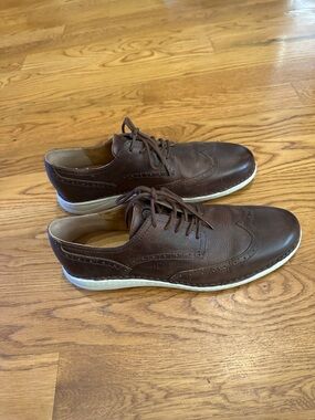 Born Brown Leather Wingtip Derby Sneakers